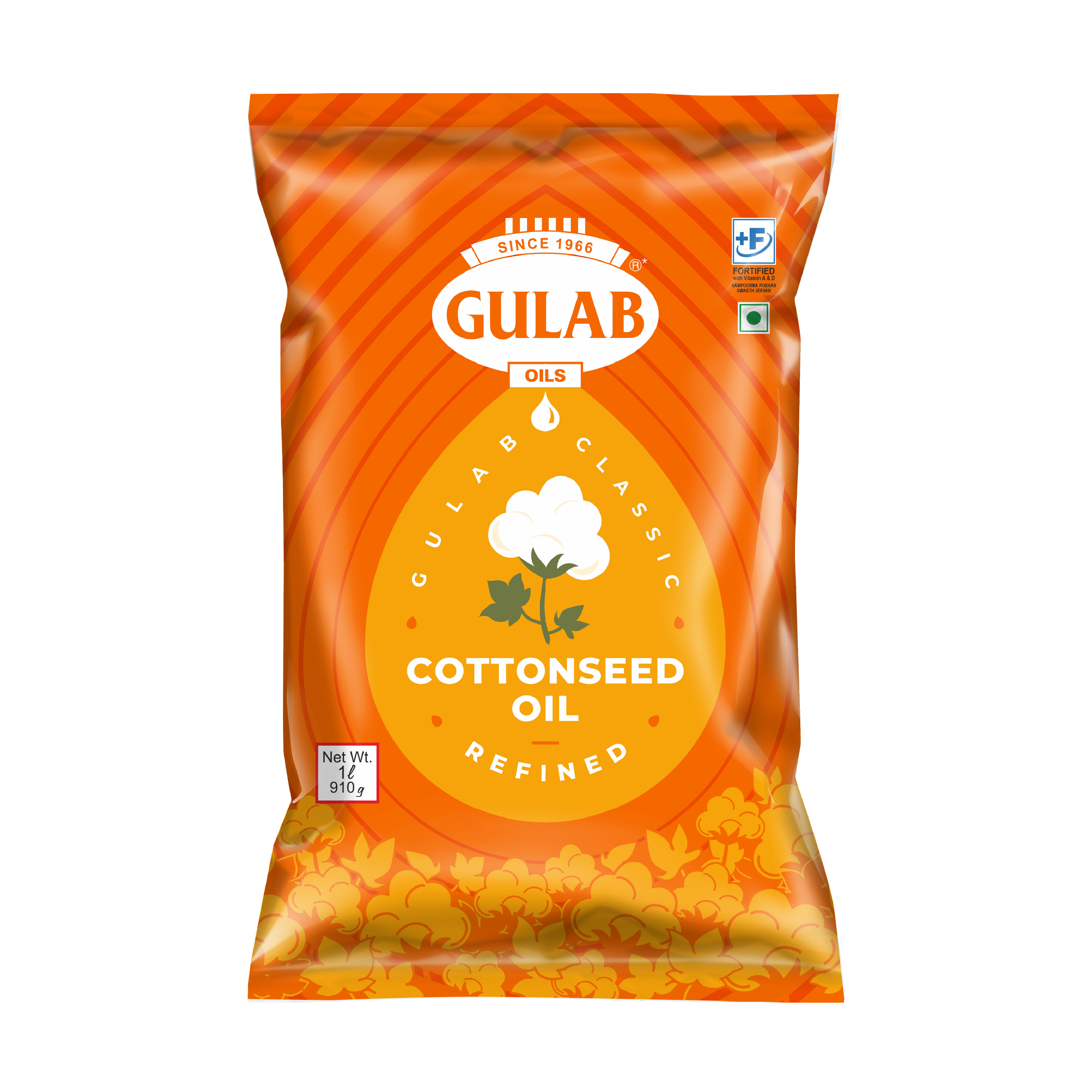Refined Cottonseed Oil Pouch - 1L