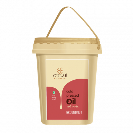organic groundnut oil 1ltr front side