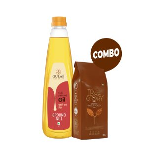 1l cold pressed groundnut oil with 500g jaggery powder combo